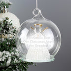 Personalised Christmas Message LED Angel Bauble | Inspired Creative Gifts | UK Supplier