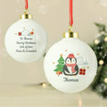 Personalised Christmas Penguin Bauble | Inspired Creative Gifts | UK Supplier