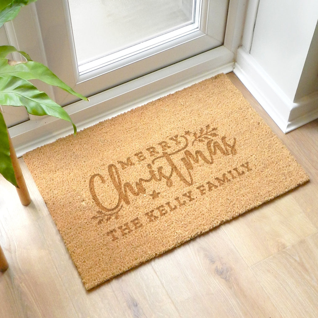 Personalised Christmas Rectangle Indoor Doormat | Inspired Creative Gifts | UK Supplier