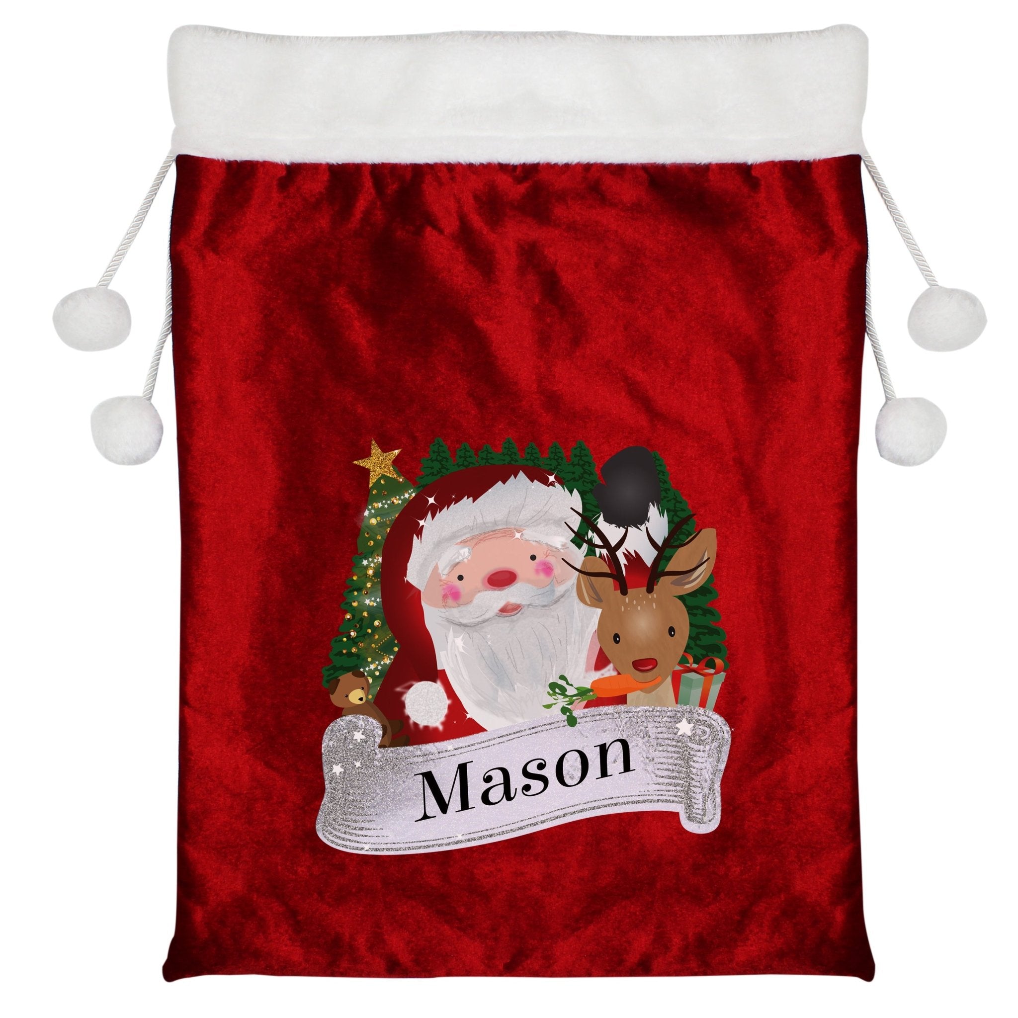 Personalised Christmas Santa Red Sack | Inspired Creative Gifts | UK Supplier