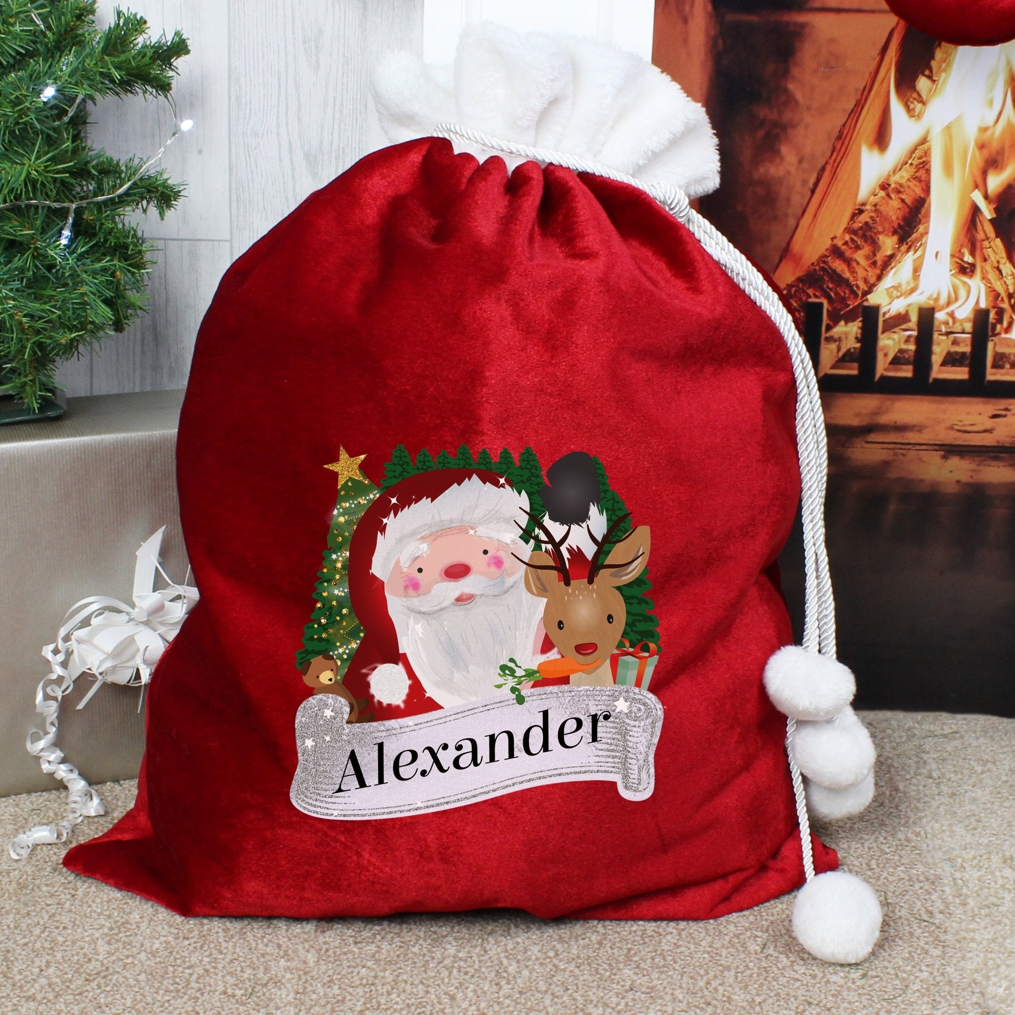 Personalised Christmas Santa Red Sack | Inspired Creative Gifts | UK Supplier