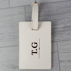Personalised Classic Initials Cream Luggage Tag | Inspired Creative Gifts | UK Supplier