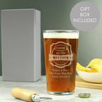 Personalised Classic Pint Glass | Inspired Creative Gifts | UK Supplier