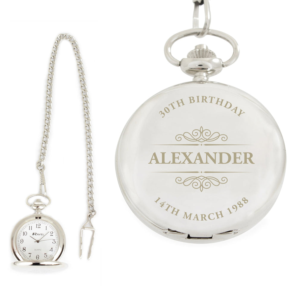Personalised Classic Pocket Fob Watch | Inspired Creative Gifts | UK Supplier