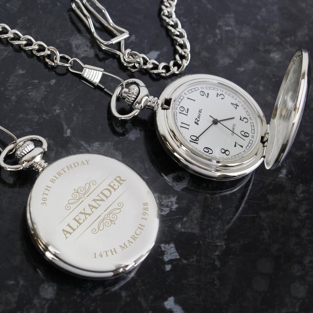 Personalised Classic Pocket Fob Watch | Inspired Creative Gifts | UK Supplier
