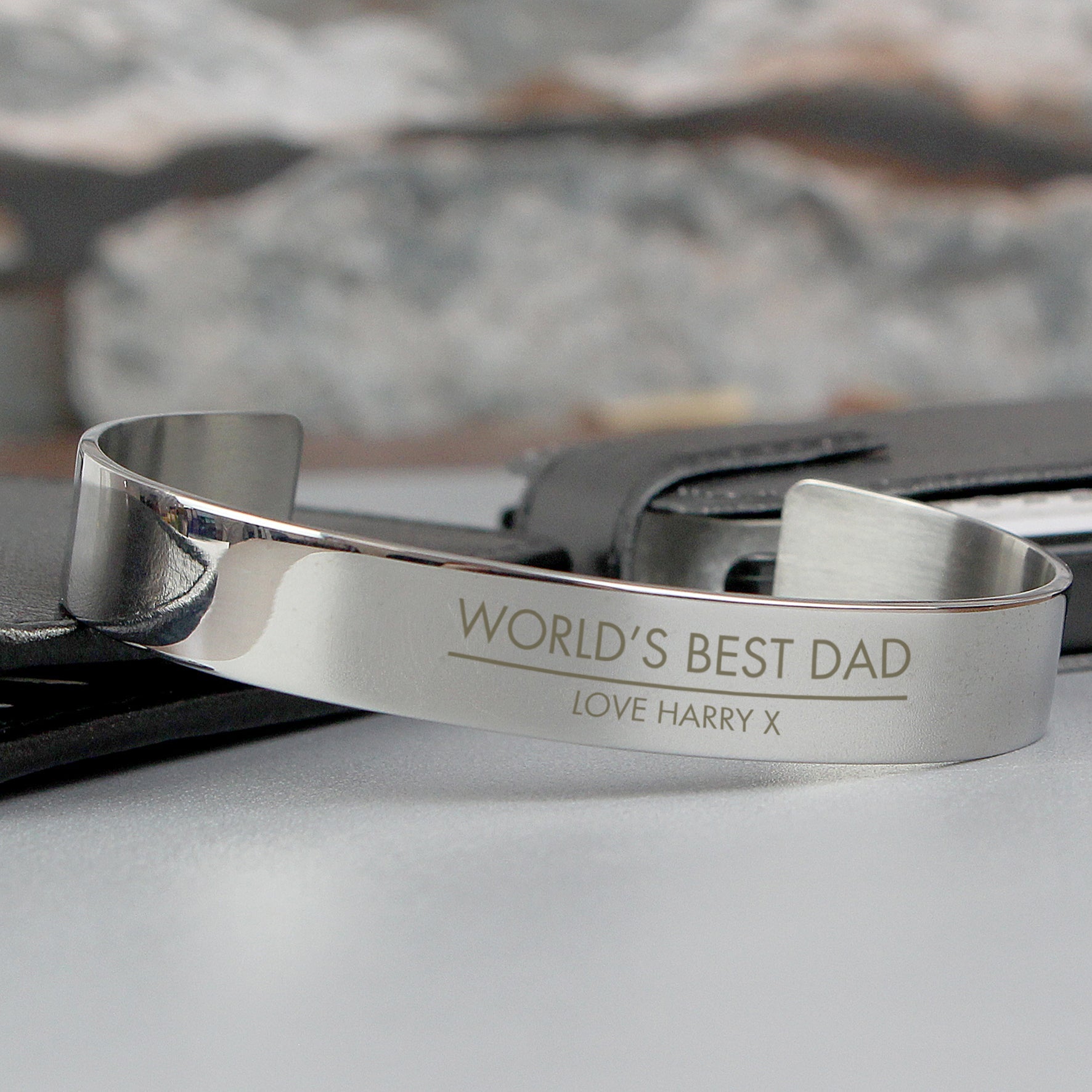 Personalised Classic Stainless Steel Bangle | Inspired Creative Gifts | UK Supplier