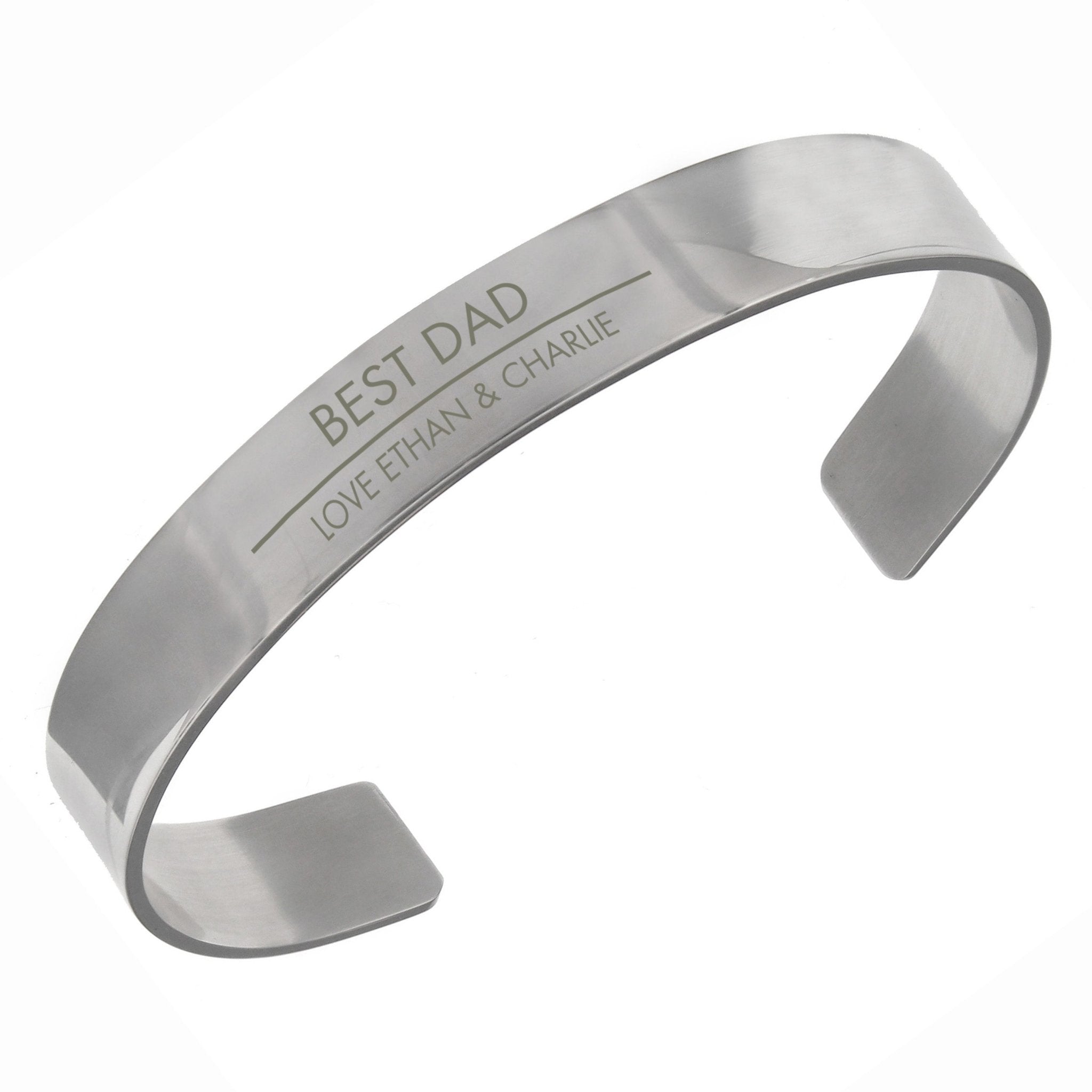 Personalised Classic Stainless Steel Bangle | Inspired Creative Gifts | UK Supplier