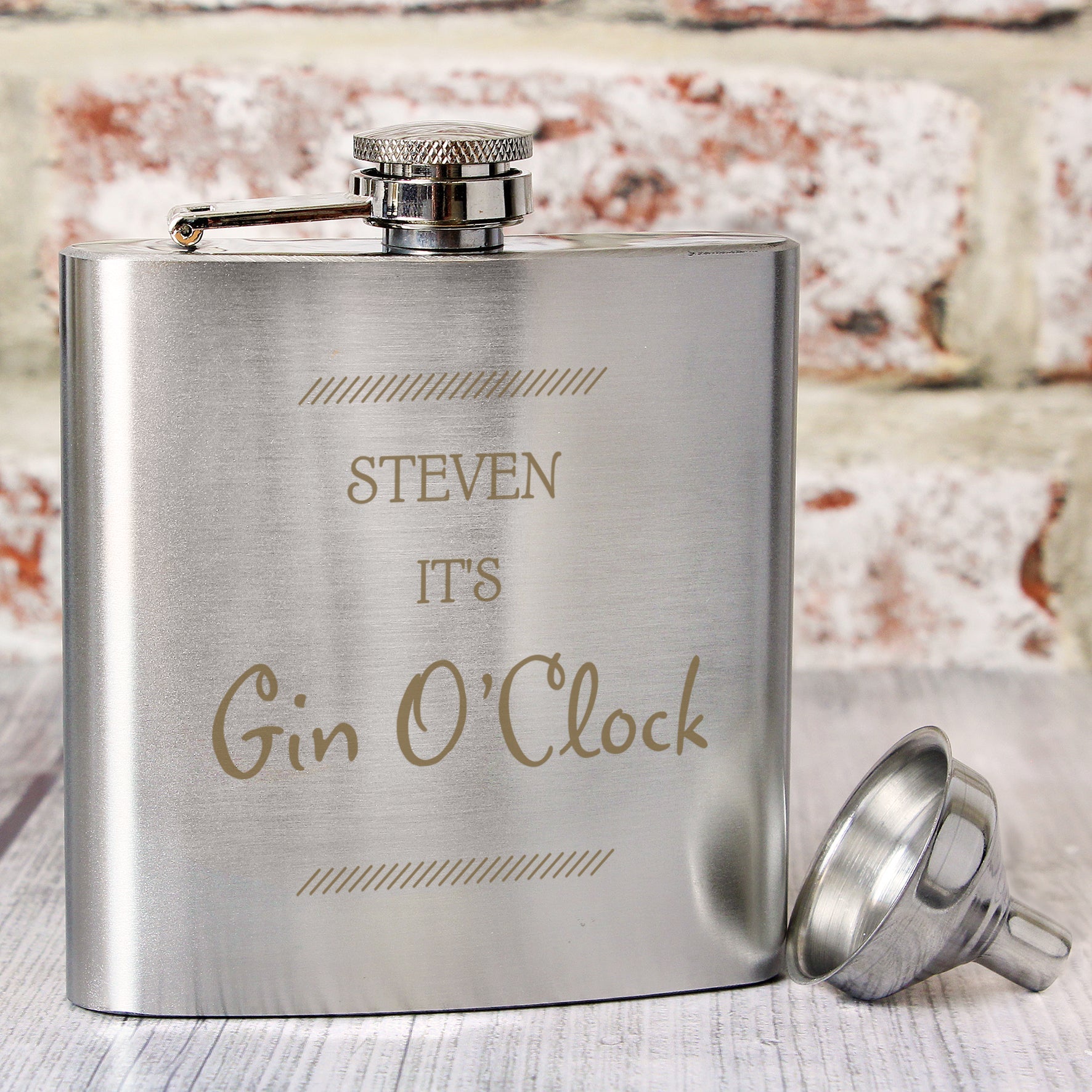 Personalised Classic Stainless Steel Hip Flask | Inspired Creative Gifts | UK Supplier