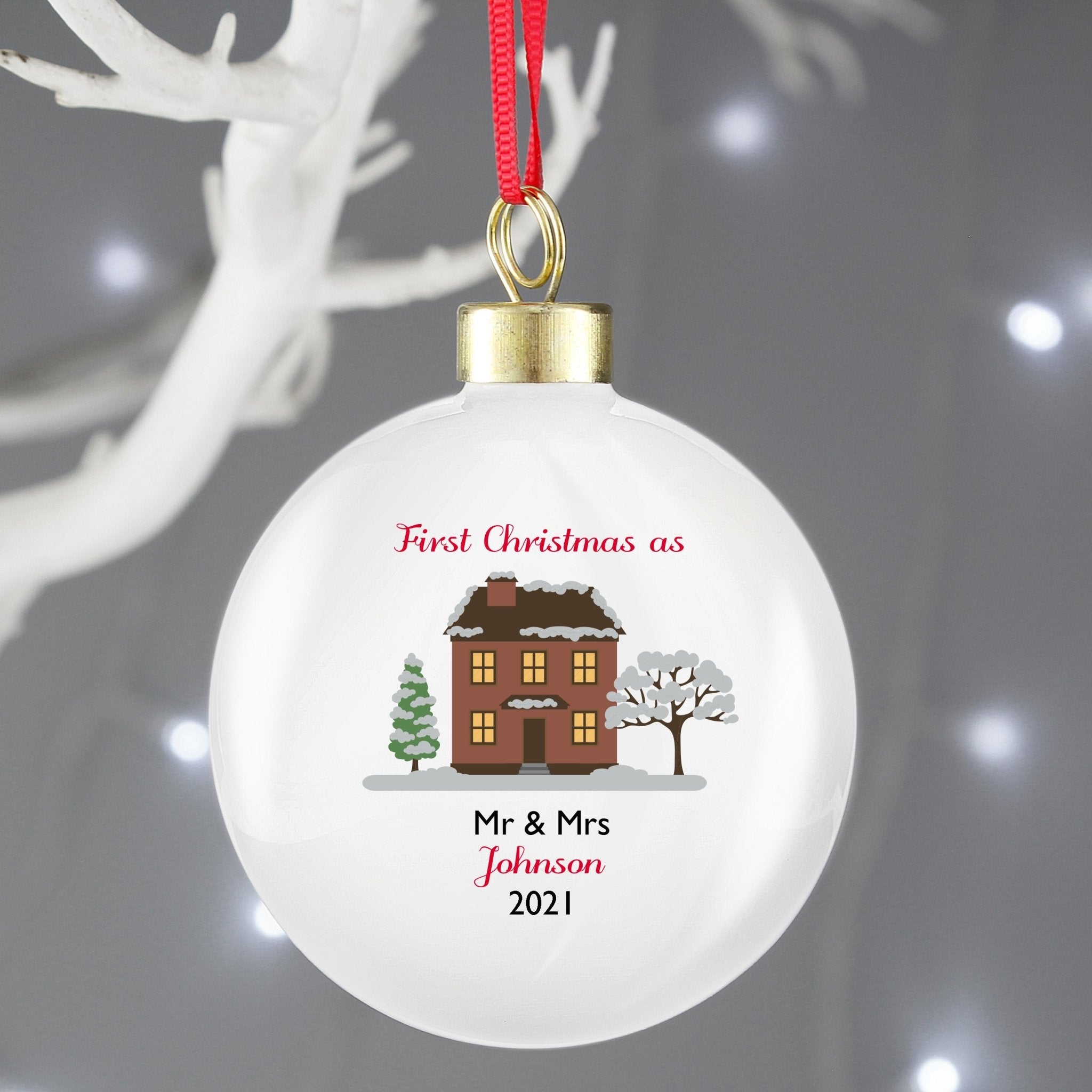 Personalised Cosy Christmas Bauble | Inspired Creative Gifts | UK Supplier