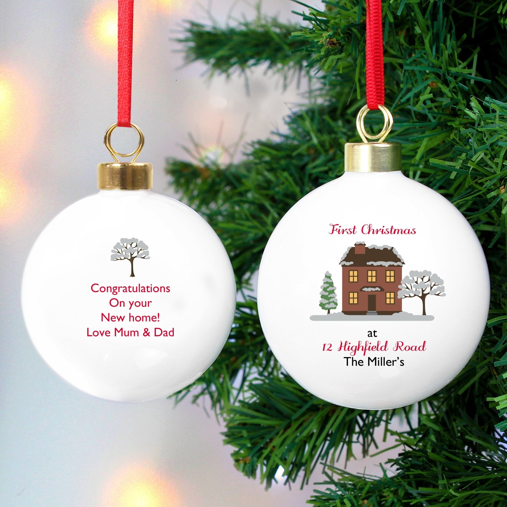 Personalised Cosy Christmas Bauble | Inspired Creative Gifts | UK Supplier