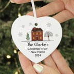 Personalised Cosy Christmas Ceramic Heart Decoration | Inspired Creative Gifts | UK Supplier