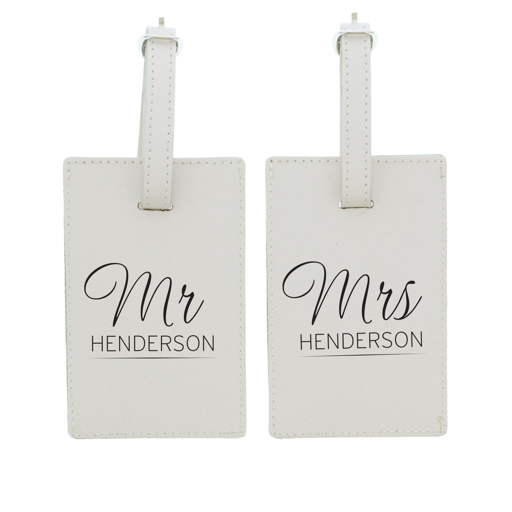 Personalised Couples Classic Cream Luggage Tags | Inspired Creative Gifts | UK Supplier