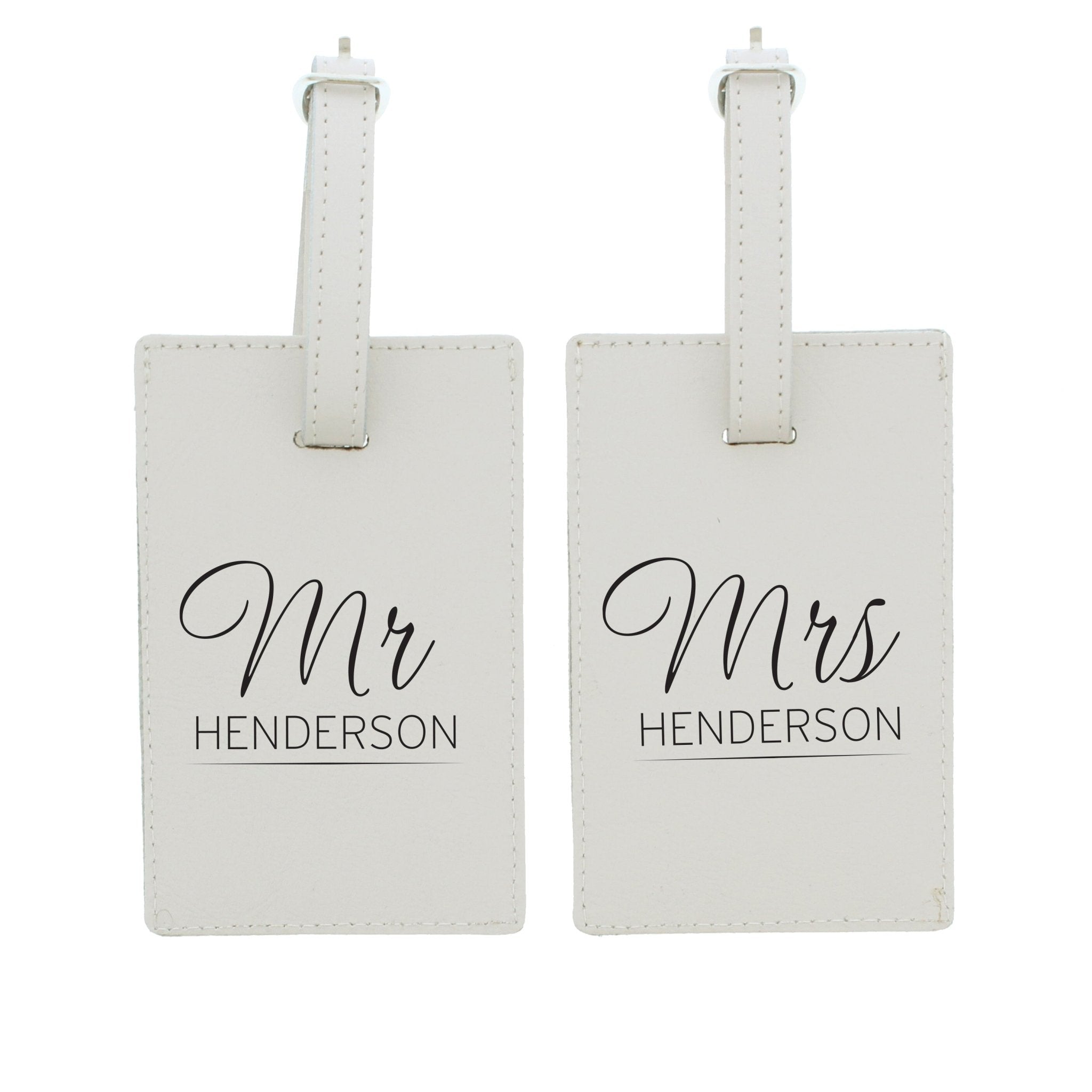 Personalised Couples Classic Cream Luggage Tags | Inspired Creative Gifts | UK Supplier