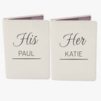 Personalised Couples Cream Passport Holders | Inspired Creative Gifts | UK Supplier