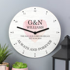 Personalised Couples Wooden Clock | Inspired Creative Gifts | UK Supplier