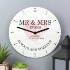 Personalised Couples Wooden Clock | Inspired Creative Gifts | UK Supplier