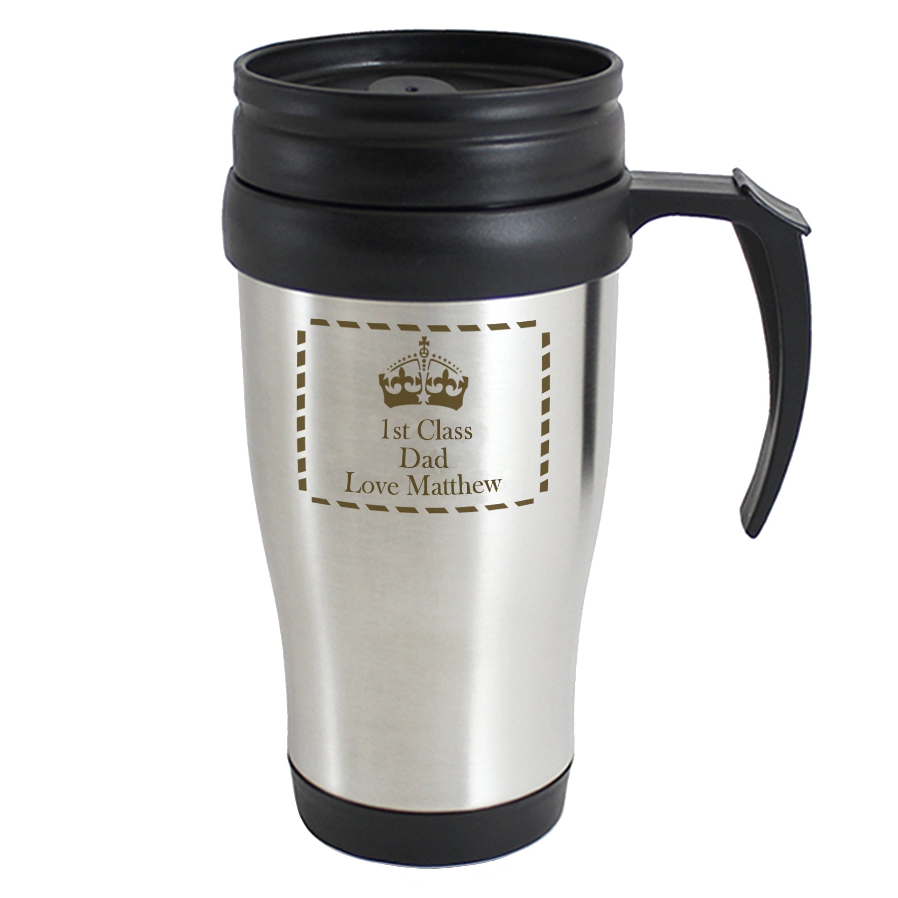 Personalised Crown Travel Mug | Inspired Creative Gifts | UK Supplier