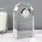 Personalised Crystal Clock | Inspired Creative Gifts | UK Supplier