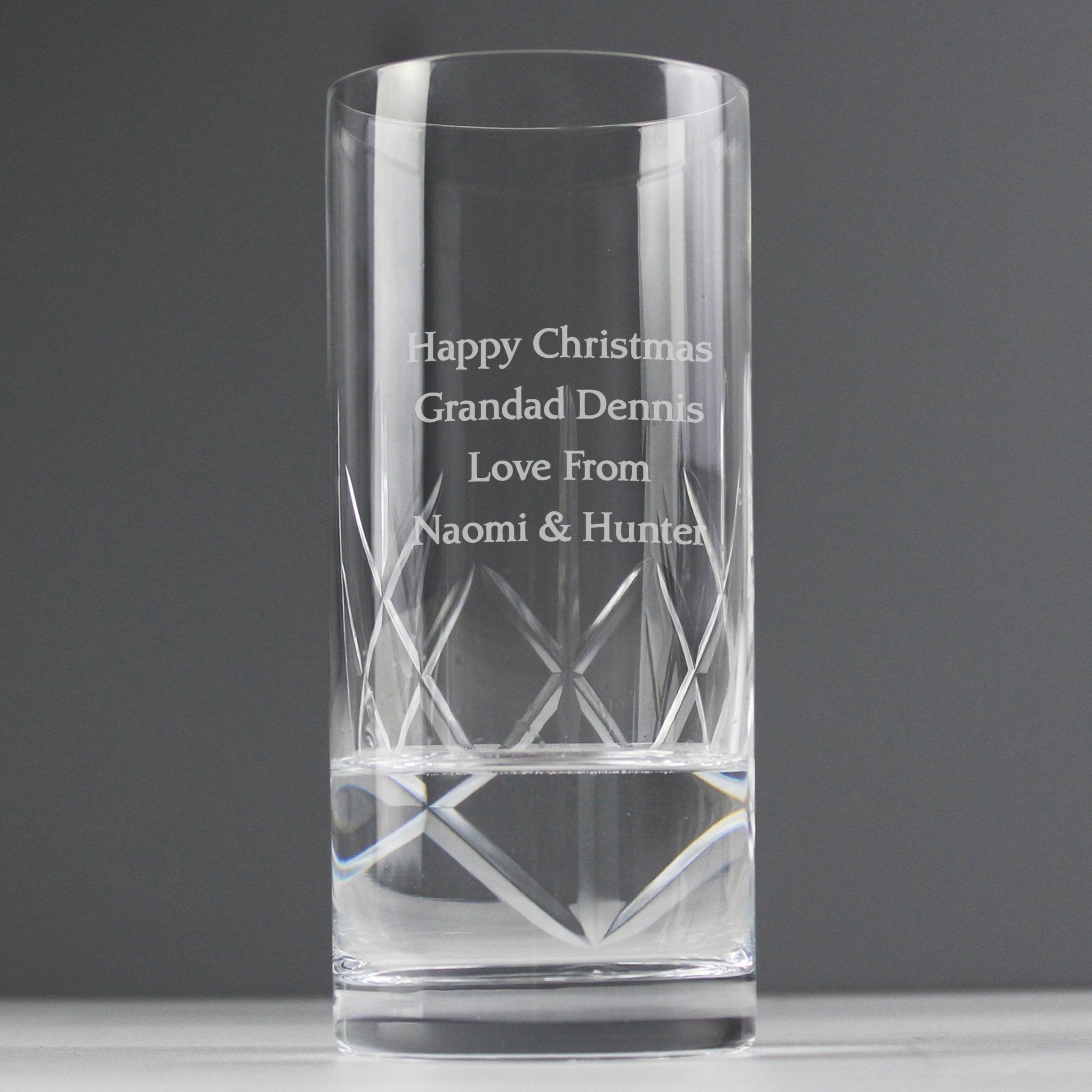 Personalised Cut Crystal Hi Ball Glass | Inspired Creative Gifts | UK Supplier