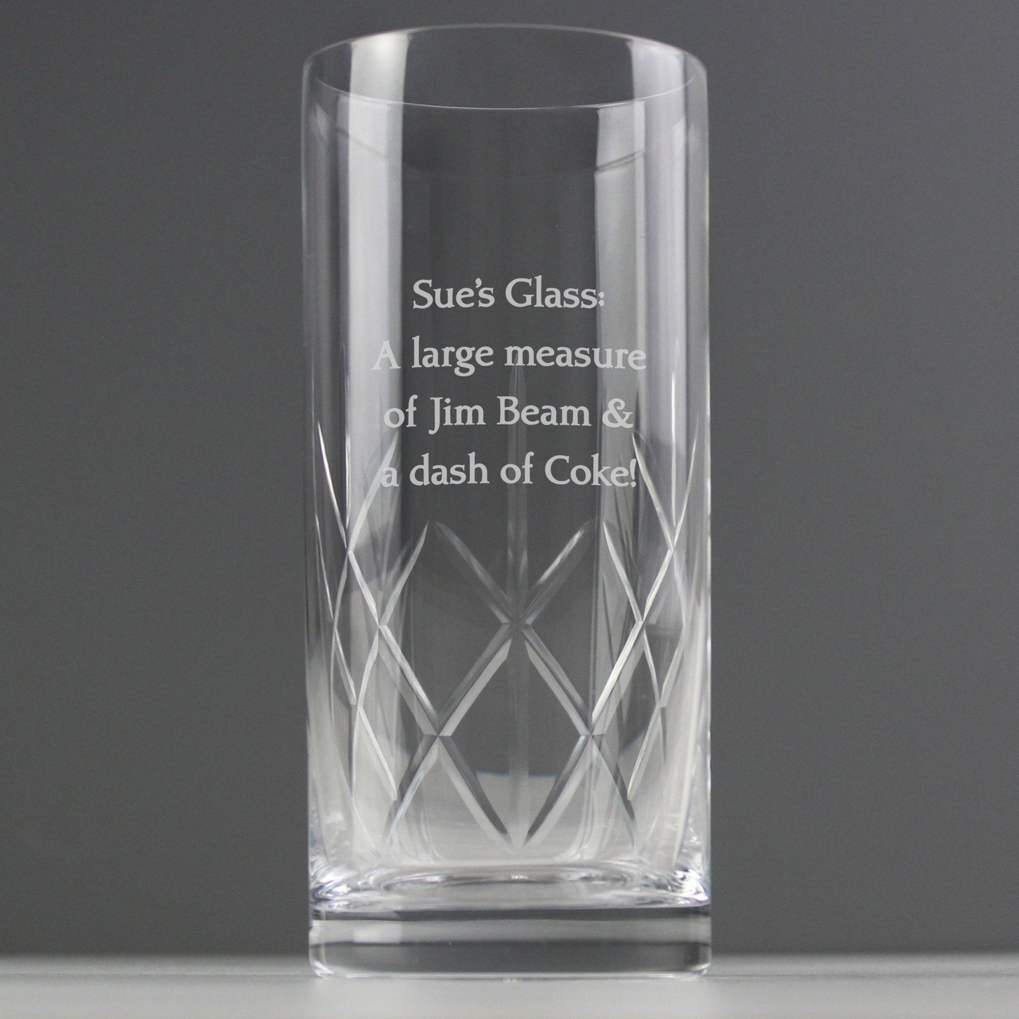 Personalised Cut Crystal Hi Ball Glass | Inspired Creative Gifts | UK Supplier