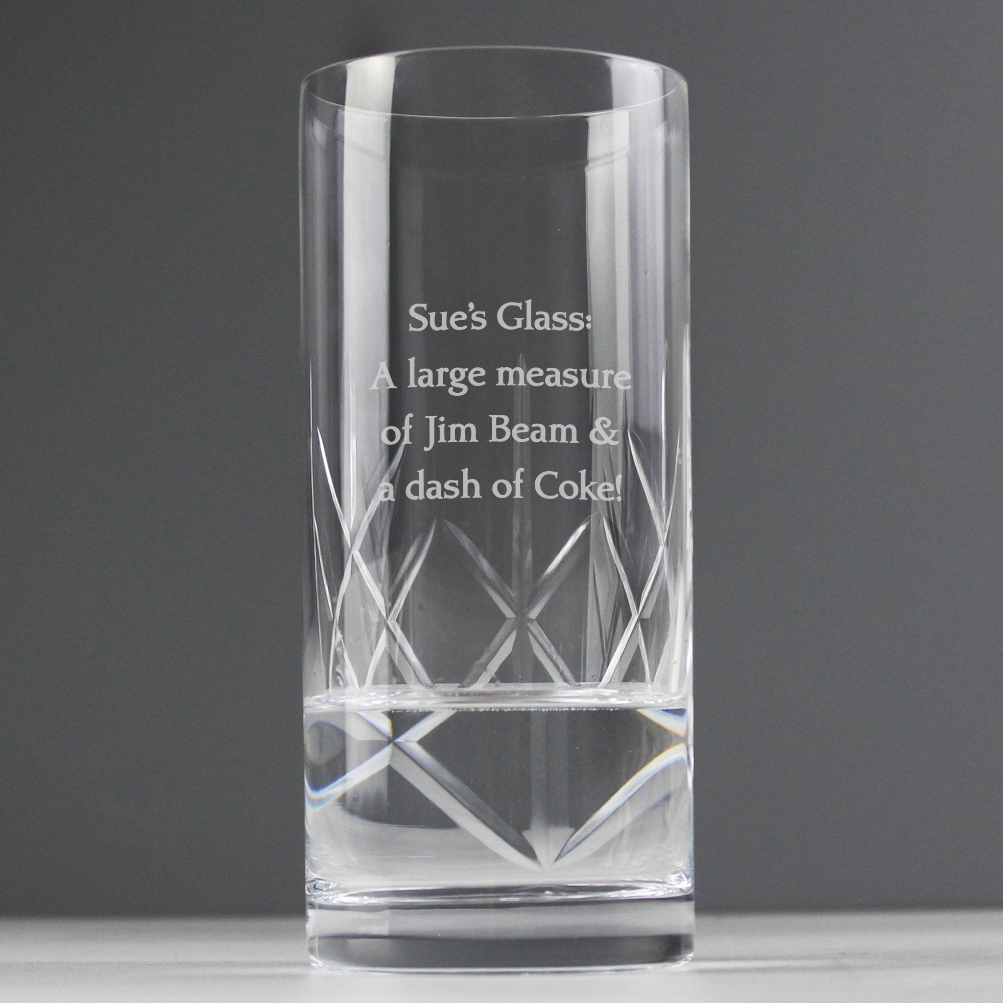 Personalised Cut Crystal Hi Ball Glass | Inspired Creative Gifts | UK Supplier