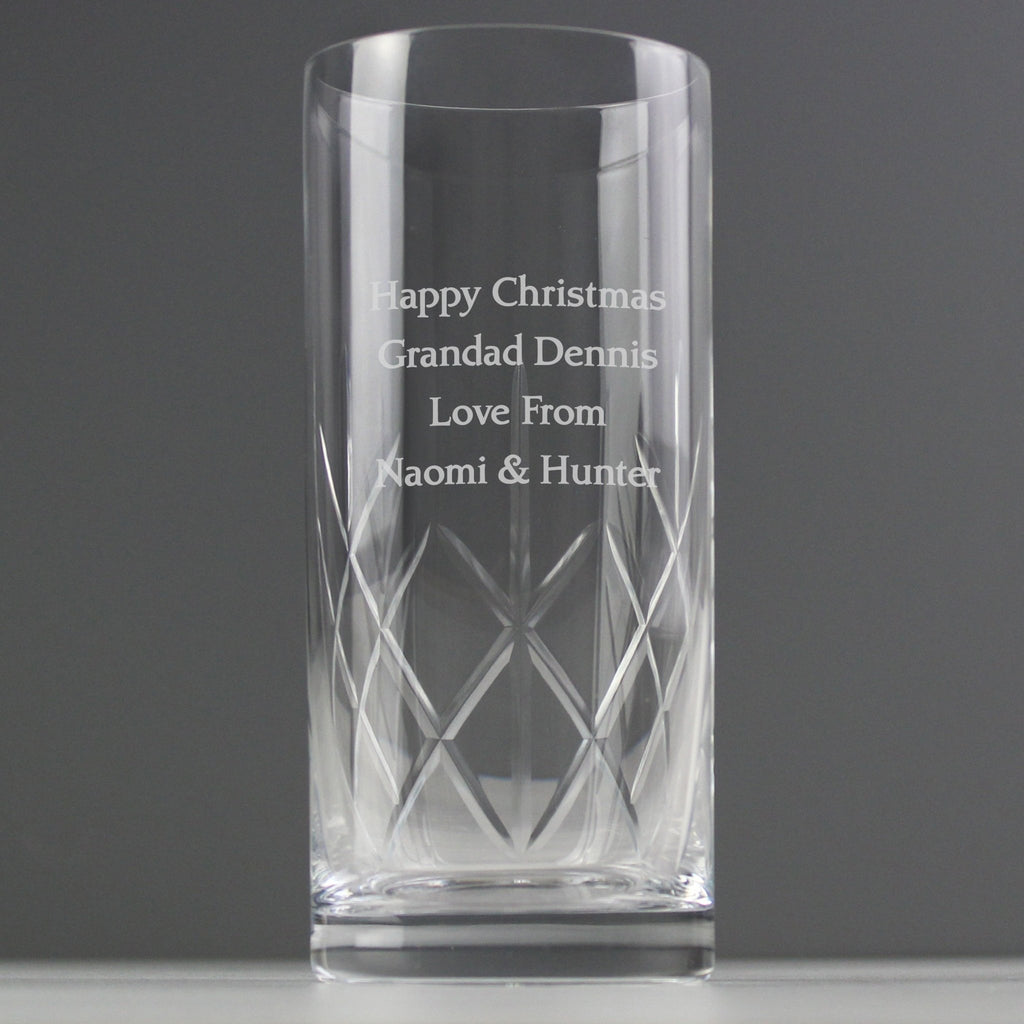 Personalised Cut Crystal Hi Ball Glass | Inspired Creative Gifts | UK Supplier