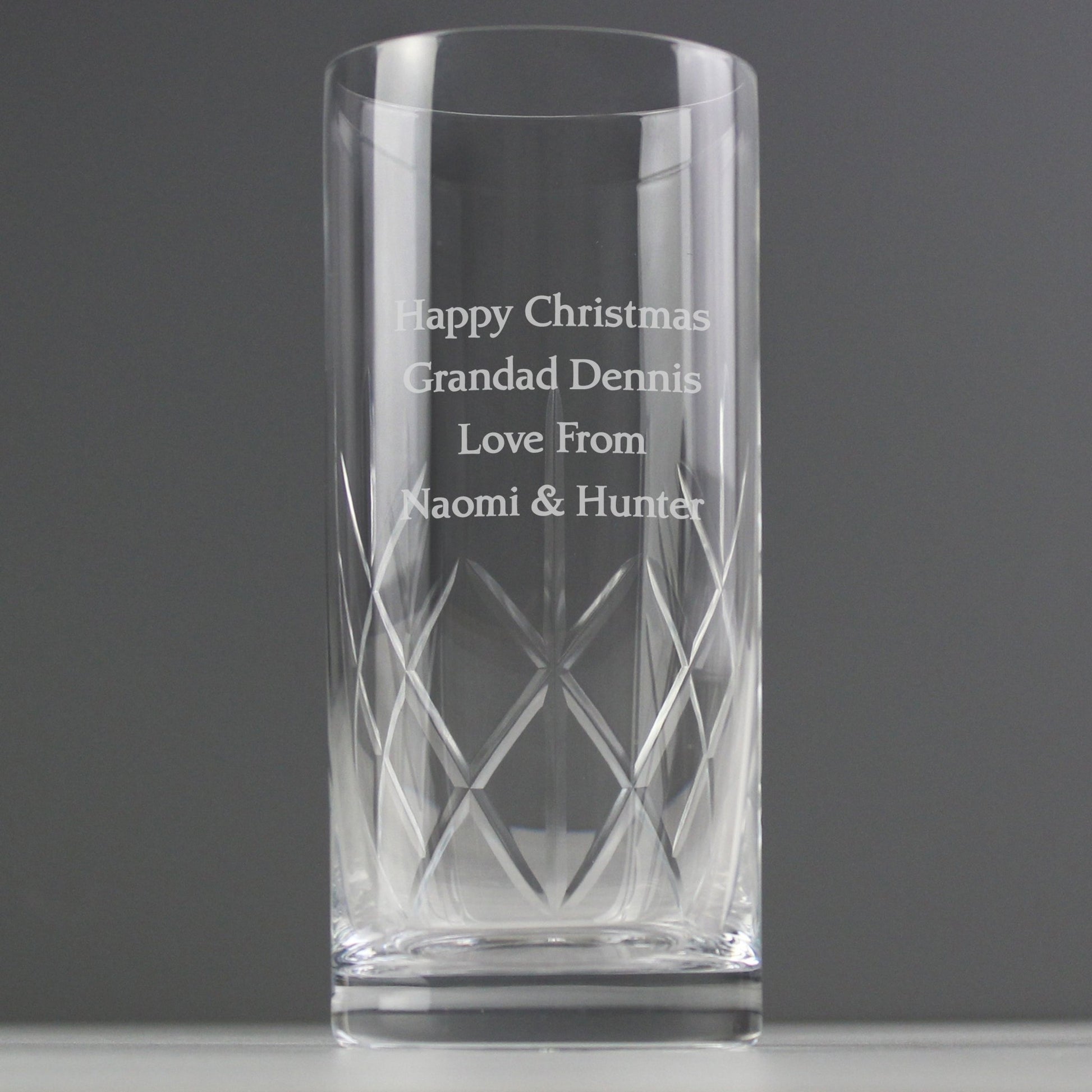 Personalised Cut Crystal Hi Ball Glass | Inspired Creative Gifts | UK Supplier
