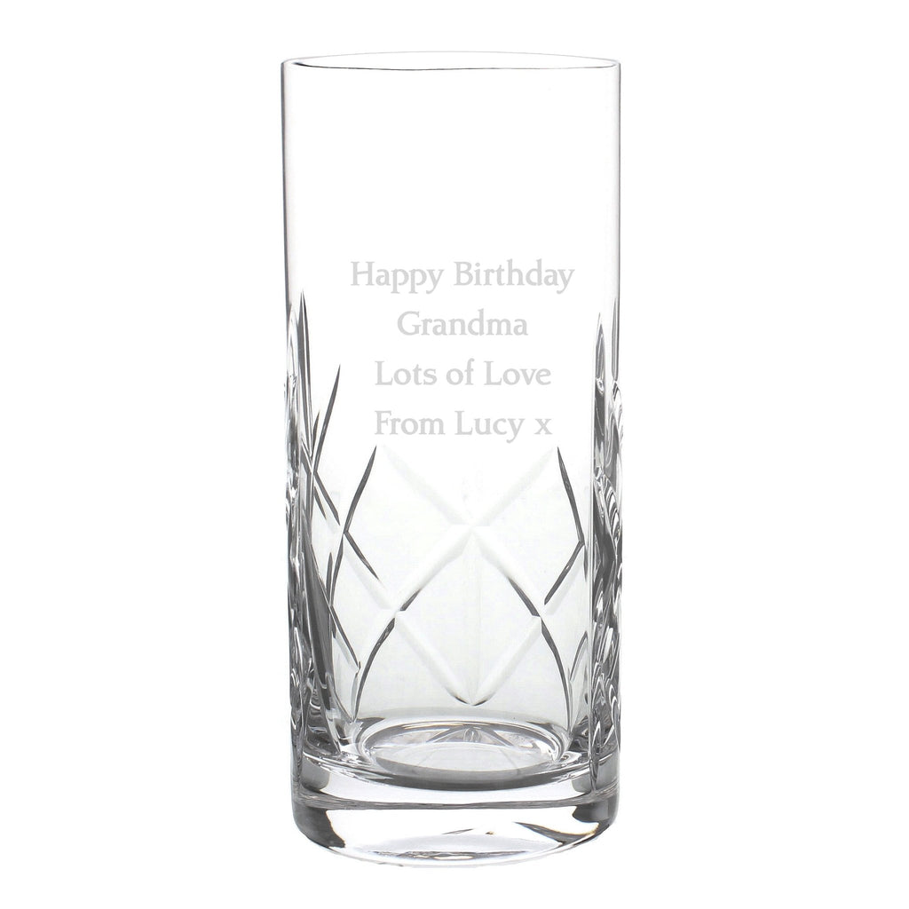 Personalised Cut Crystal Hi Ball Glass | Inspired Creative Gifts | UK Supplier