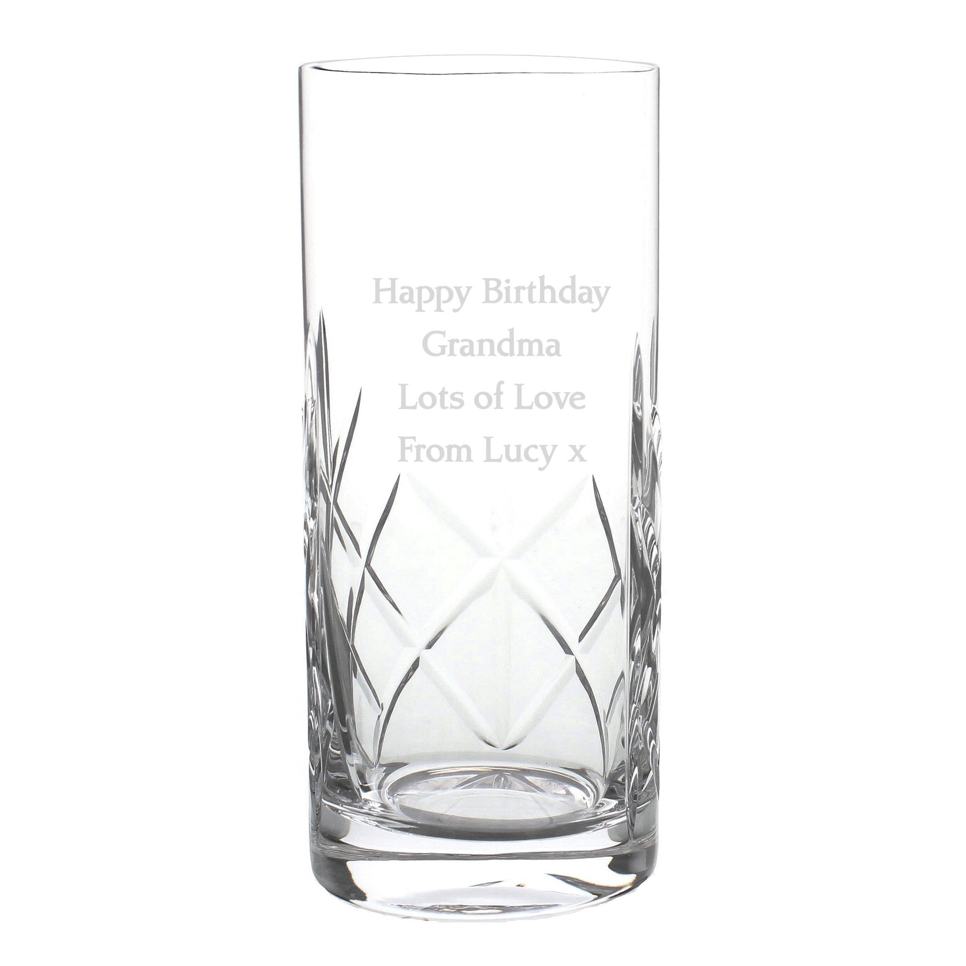 Personalised Cut Crystal Hi Ball Glass | Inspired Creative Gifts | UK Supplier