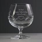 Personalised Cut Crystal Small Brandy Glass | Inspired Creative Gifts | UK Supplier