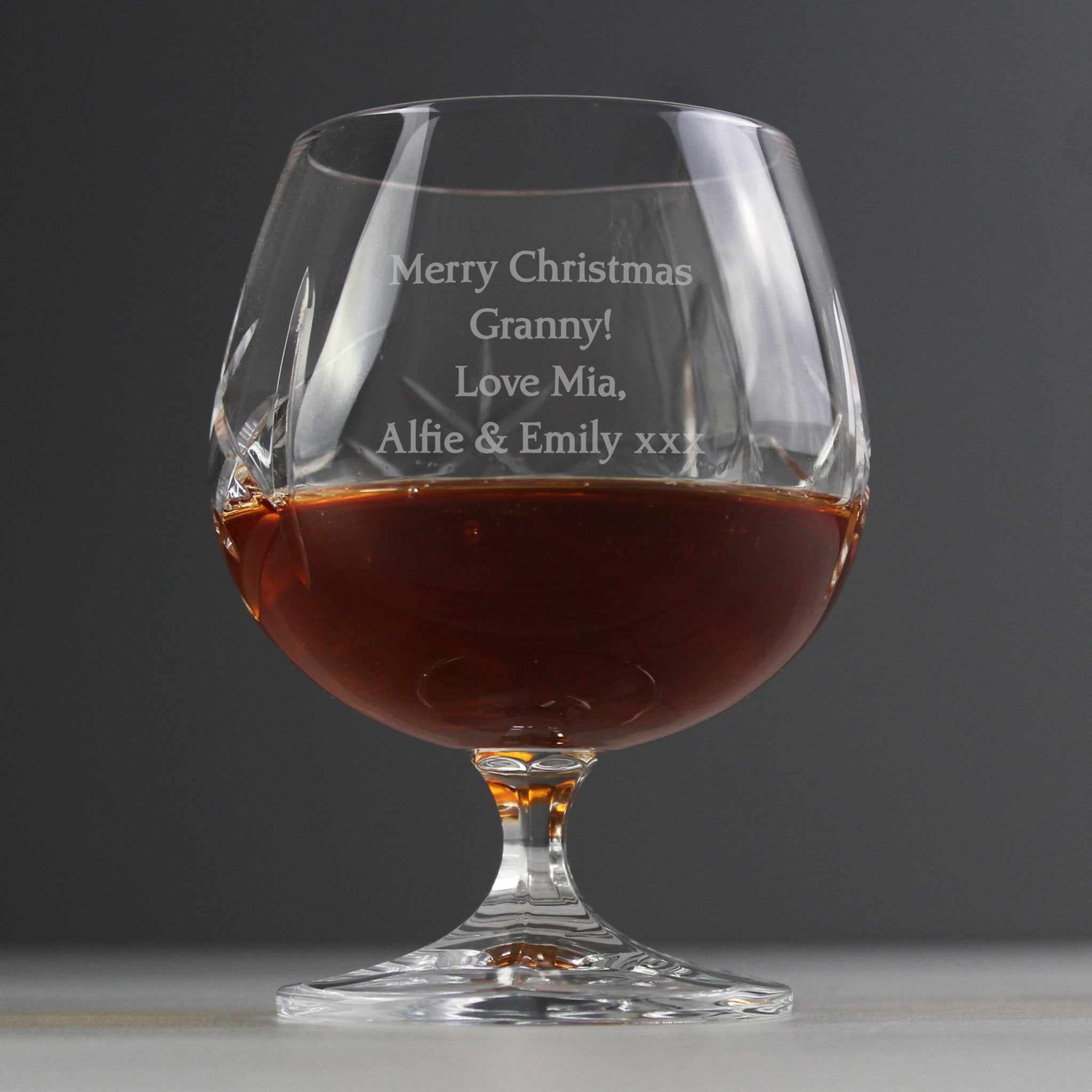 Personalised Cut Crystal Small Brandy Glass | Inspired Creative Gifts | UK Supplier