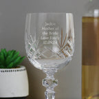 Personalised Cut Crystal Wine Glass | Inspired Creative Gifts | UK Supplier