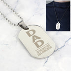 Personalised Dad Stainless Steel Dog Tag Necklace | Inspired Creative Gifts | UK Supplier