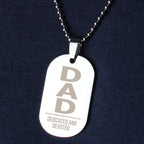 Personalised Dad Stainless Steel Dog Tag Necklace | Inspired Creative Gifts | UK Supplier