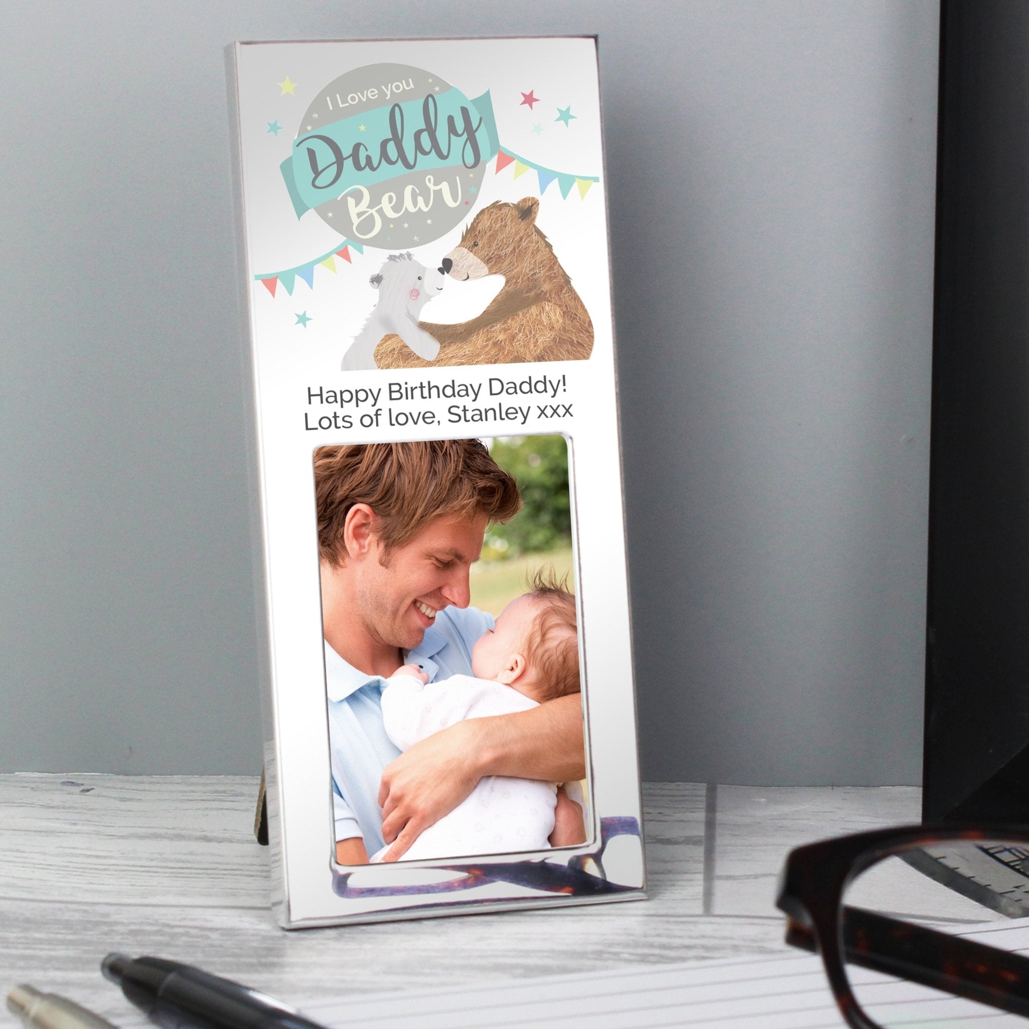 Personalised Daddy Bear 2x3 Photo Frame | Inspired Creative Gifts | UK Supplier