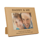 Personalised Daddy & Me 5x7 Landscape Oak Finish Photo Frame | Inspired Creative Gifts | UK Supplier