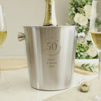 Personalised Date Stainless Steel Ice Bucket | Inspired Creative Gifts | UK Supplier