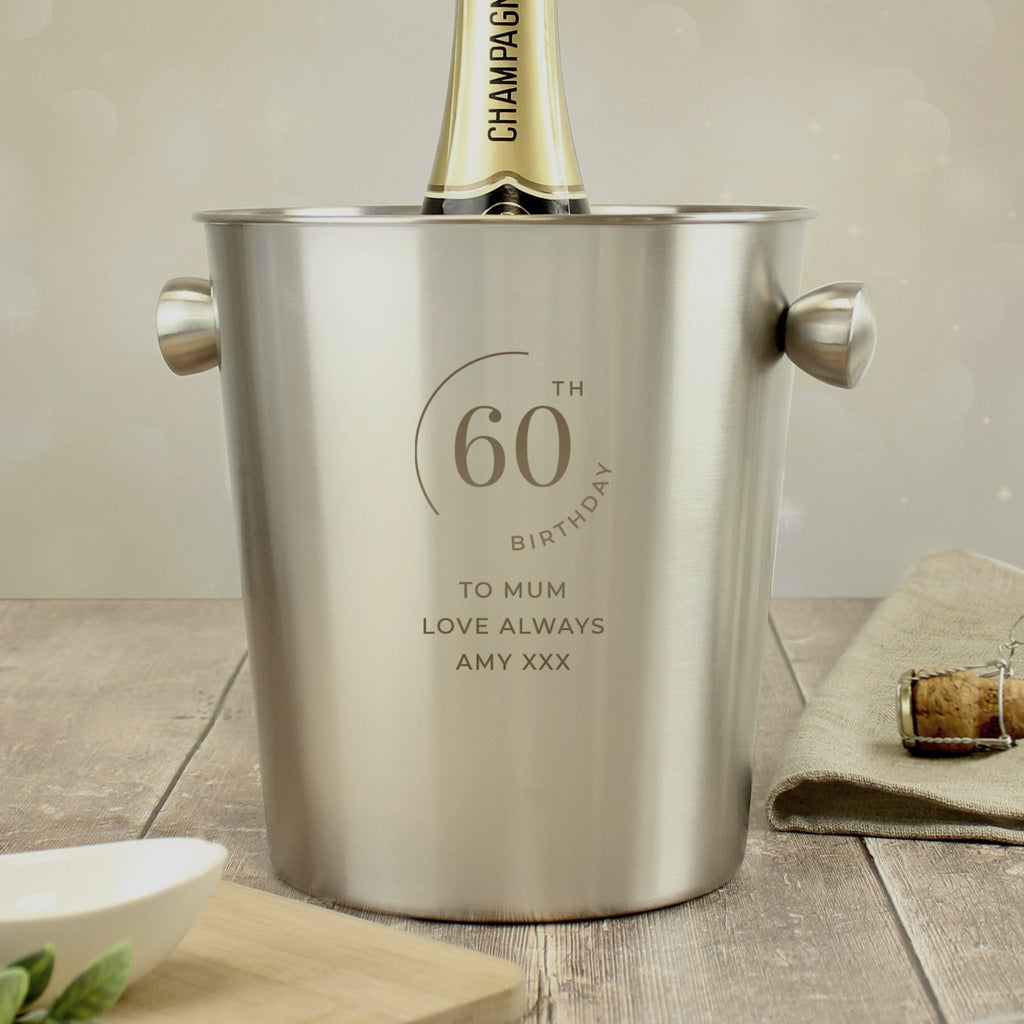 Personalised Date Stainless Steel Ice Bucket | Inspired Creative Gifts | UK Supplier