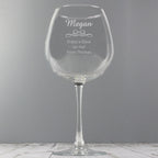 Personalised Decorative Bottle of Wine Glass | Inspired Creative Gifts | UK Supplier