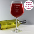 Personalised Decorative Bottle of Wine Glass | Inspired Creative Gifts | UK Supplier