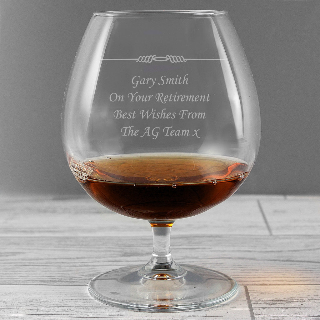 Personalised Decorative Brandy Glass | Inspired Creative Gifts | UK Supplier