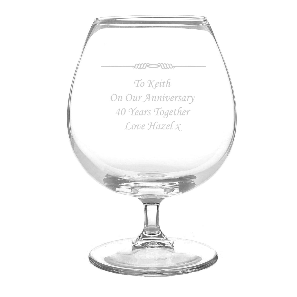 Personalised Decorative Brandy Glass | Inspired Creative Gifts | UK Supplier
