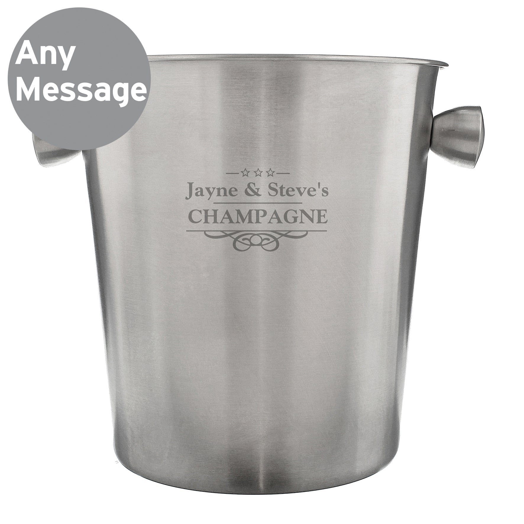 Personalised Decorative Stainless Steel Ice Bucket | Inspired Creative Gifts | UK Supplier