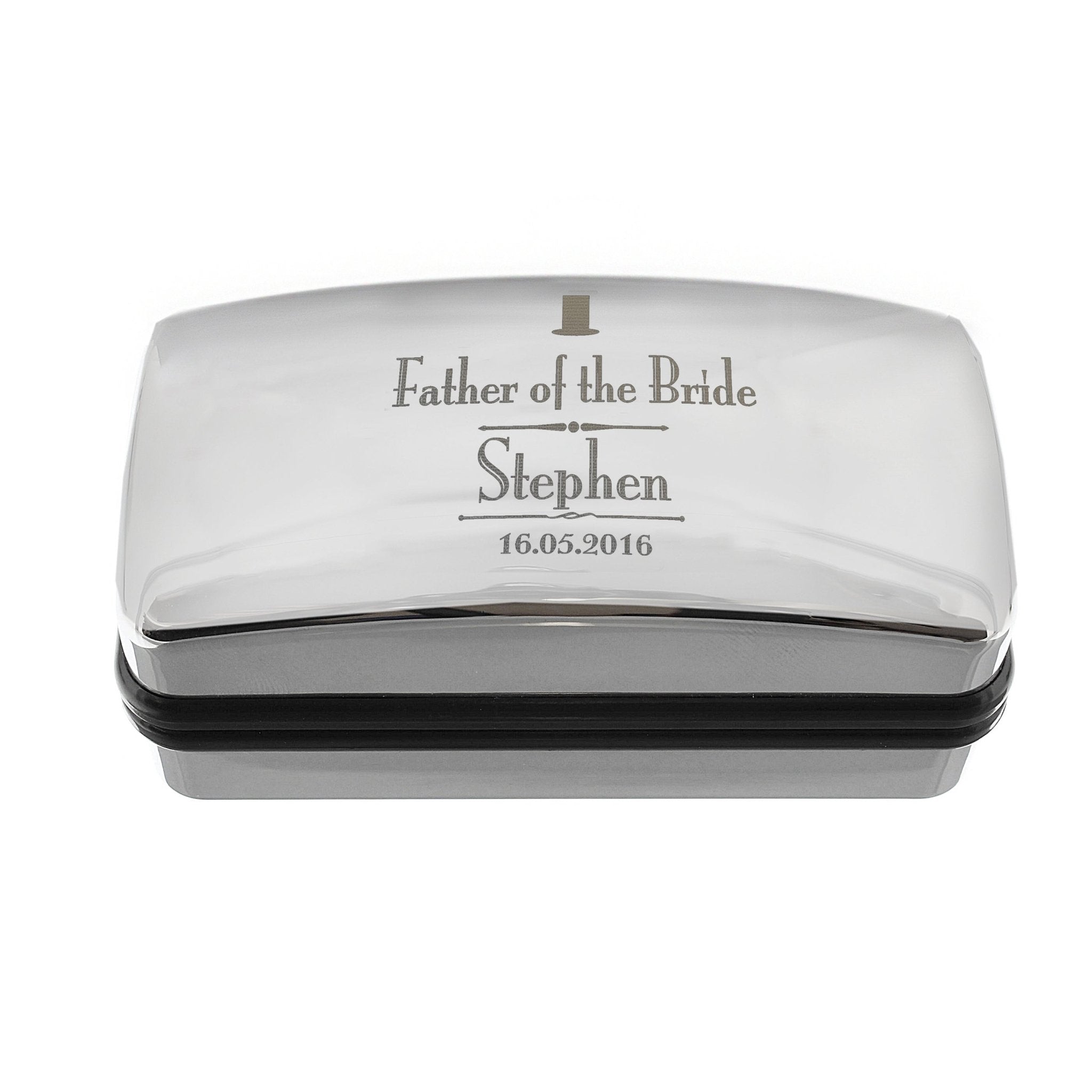 Personalised Decorative Wedding Father of the Bride Cufflink Box | Inspired Creative Gifts | UK Supplier
