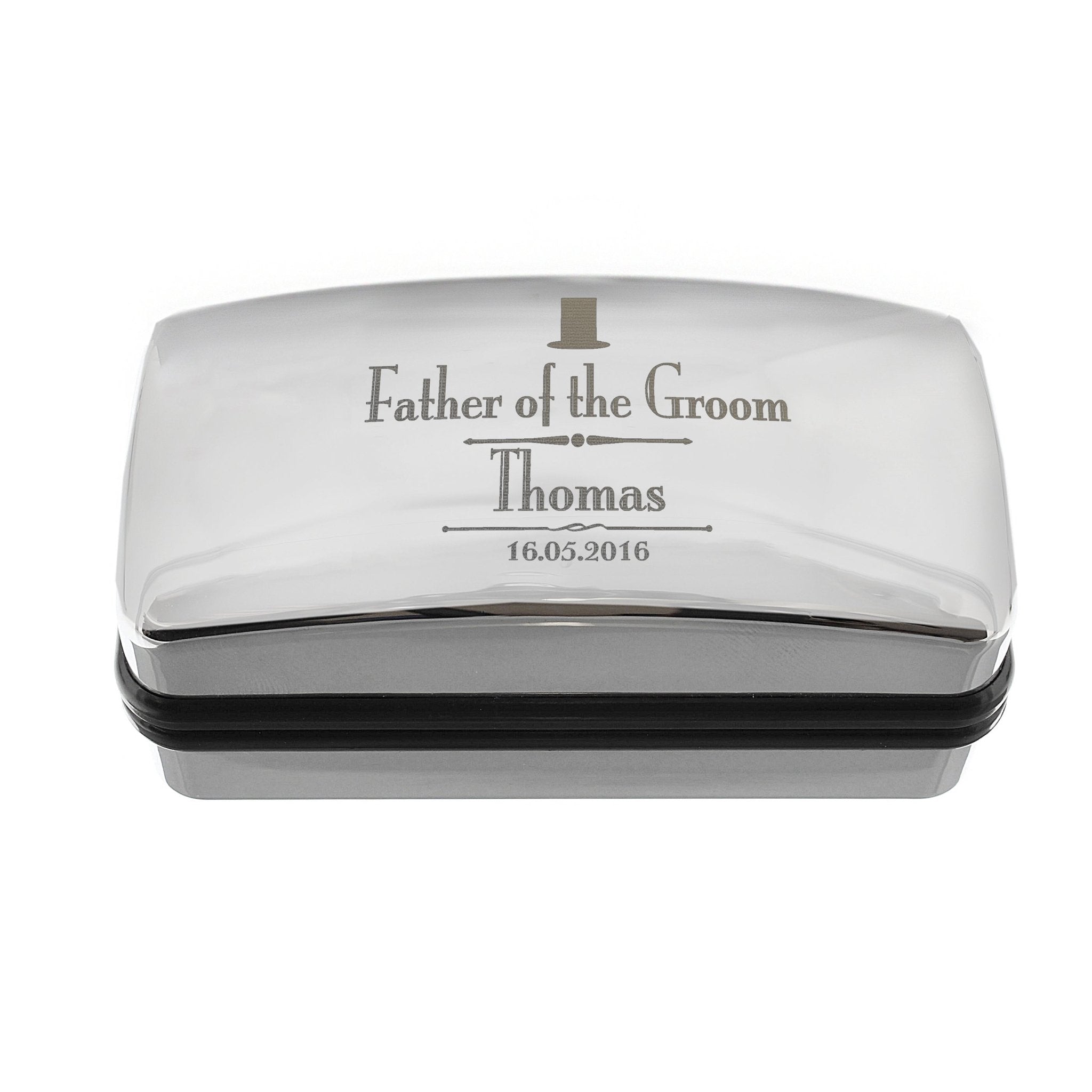 Personalised Decorative Wedding father of the Groom Cufflink Box | Inspired Creative Gifts | UK Supplier