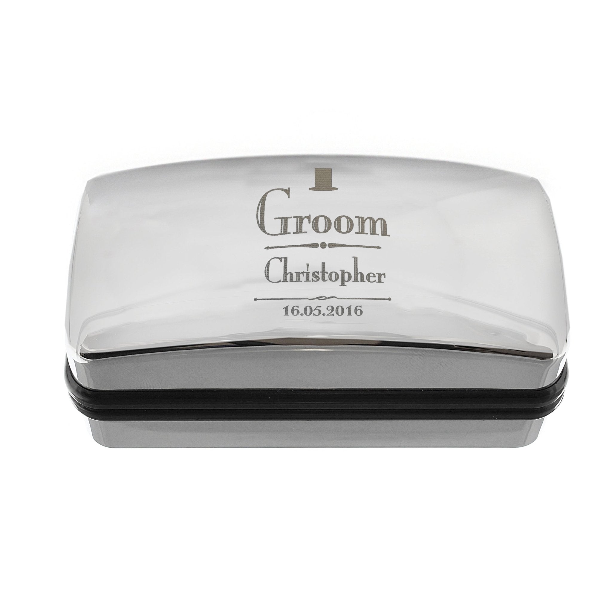 Personalised Decorative Wedding Groom Cufflink Box | Inspired Creative Gifts | UK Supplier