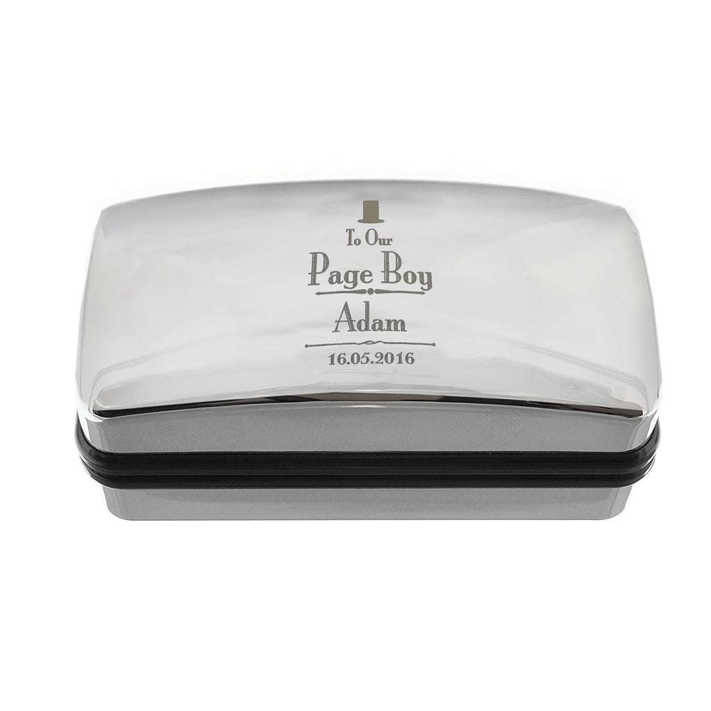 Personalised Decorative Wedding Page Boy Cufflink Box | Inspired Creative Gifts | UK Supplier