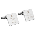 Personalised Decorative Wedding Page Boy Cufflinks | Inspired Creative Gifts | UK Supplier