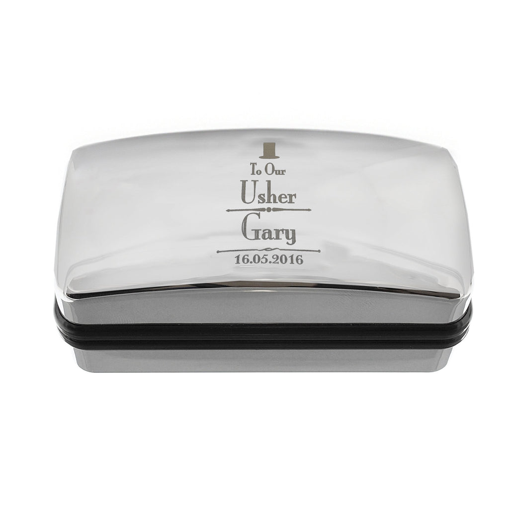 Personalised Decorative Wedding Usher Cufflink Box | Inspired Creative Gifts | UK Supplier