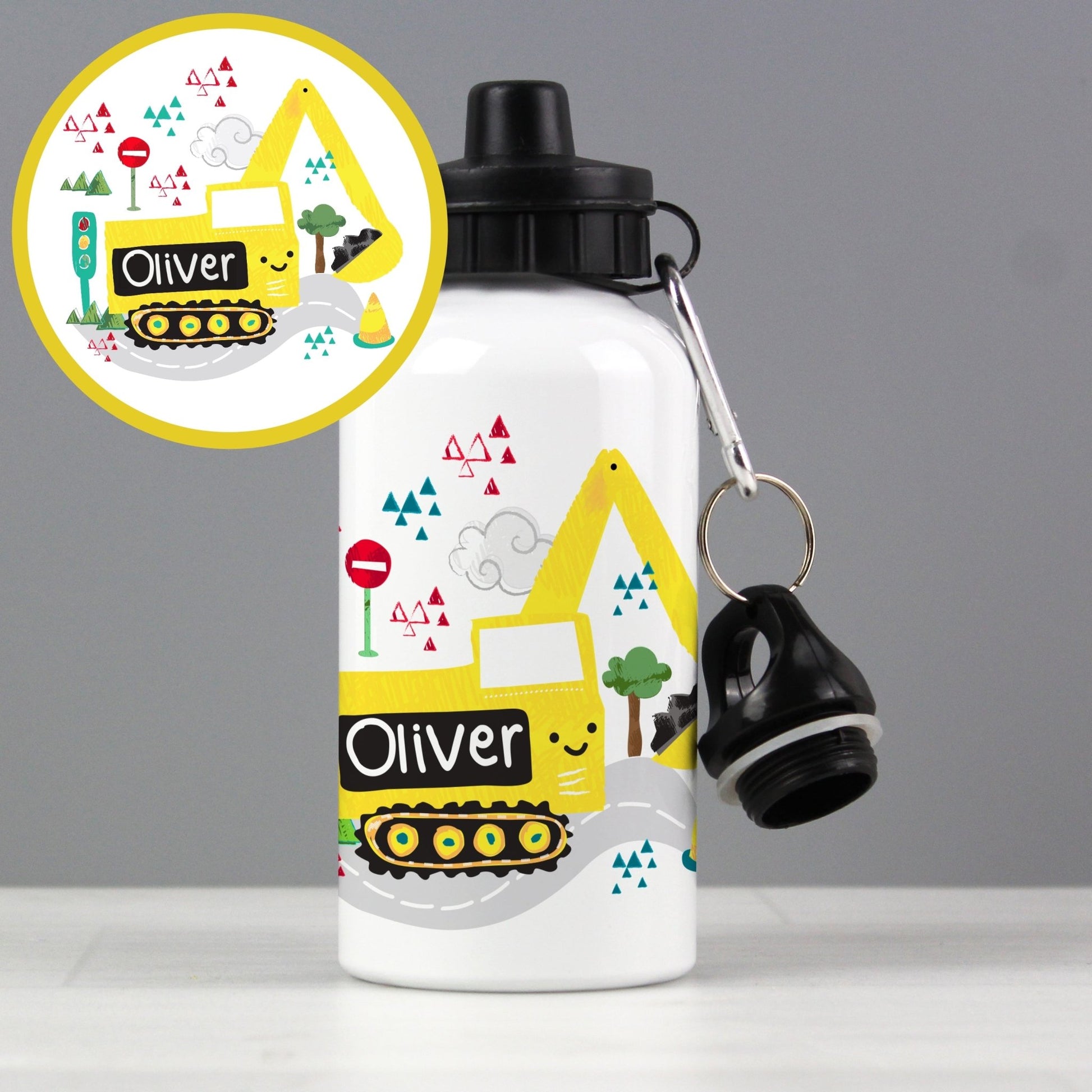 Personalised Digger Drinks Bottle | Inspired Creative Gifts